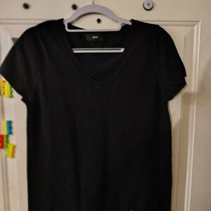 Mossimo Black Short Sleeve V-Neck Sweater